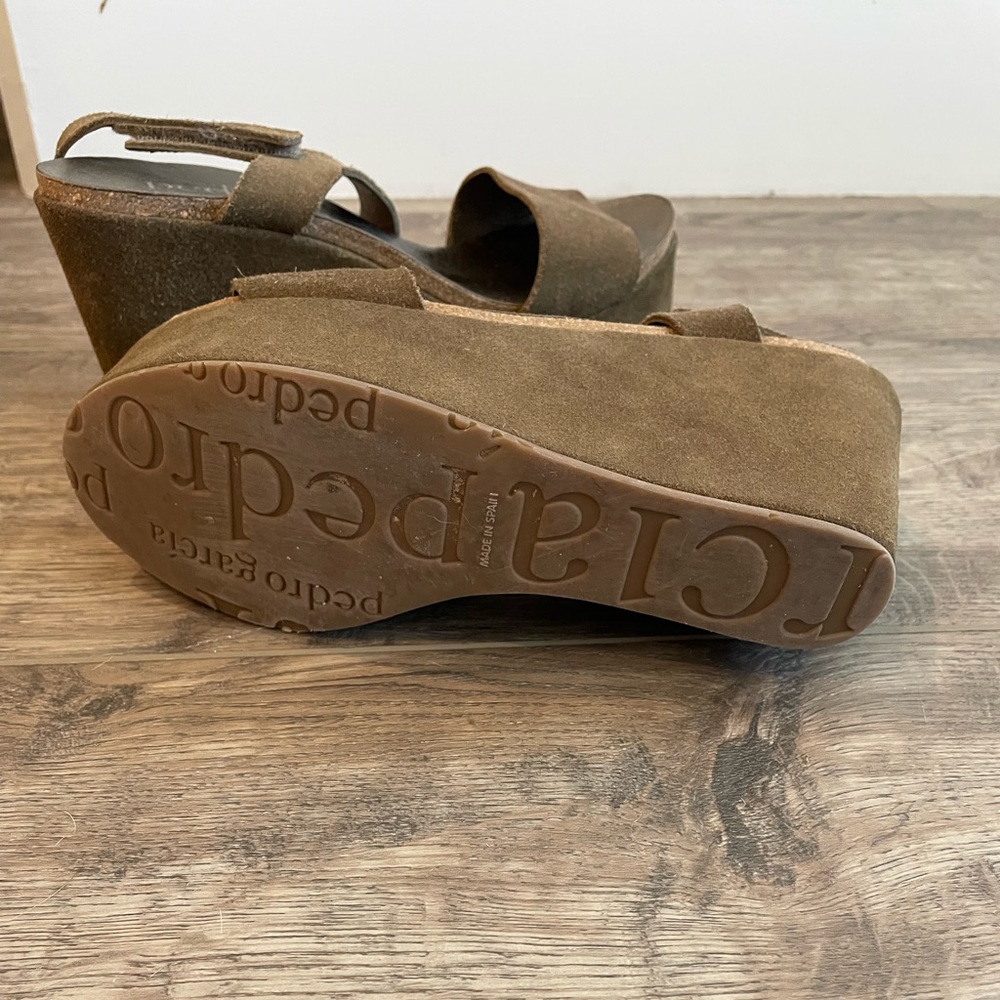 Pedro Garcia suede wedge sandal